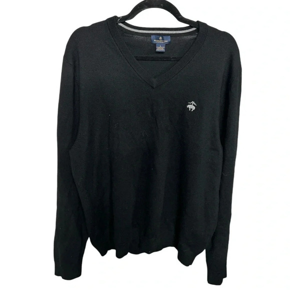 Brooks Brothers Other - Brooks Brothers Merino Wool Black Pullover V Neck Sweater